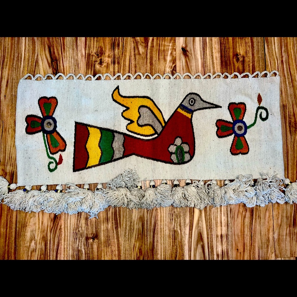 UNIQUE Vintage Folklore Olga Fisch Wall Tapestry Quito Ecuador MCM